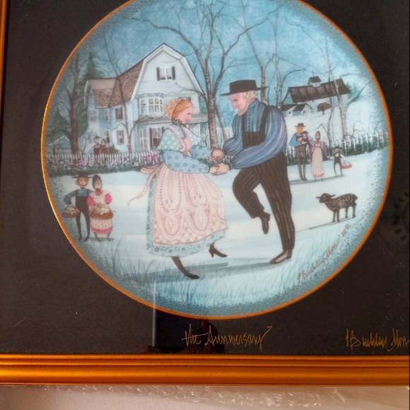 NWOT Vintage Bradley Moss Signed and Numbered Framed Plate